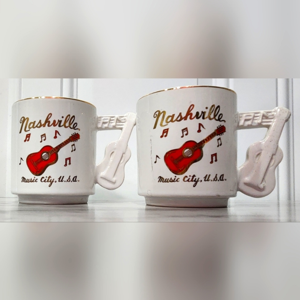 Nashville Music City, U.S.A. set of 2  mugs